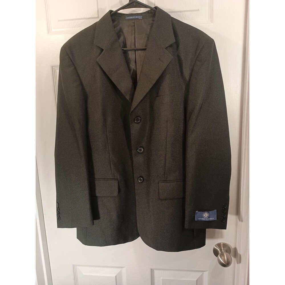 Vittorio St. Angelo Blazer Jacket Size 40S Black